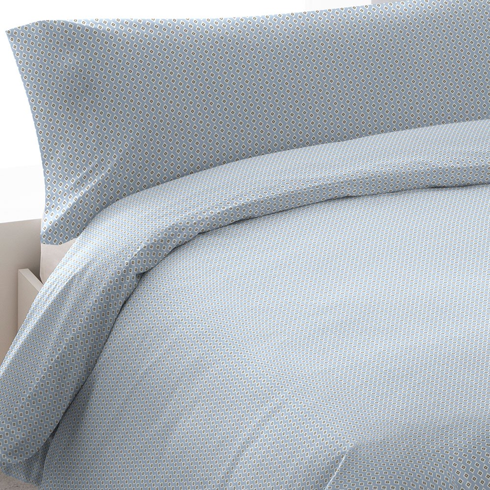 Capa de edredom de algodão índigo vibrante