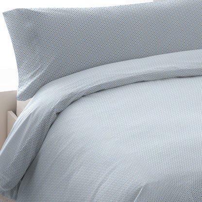 Capa de edredom de algodão índigo vibrante