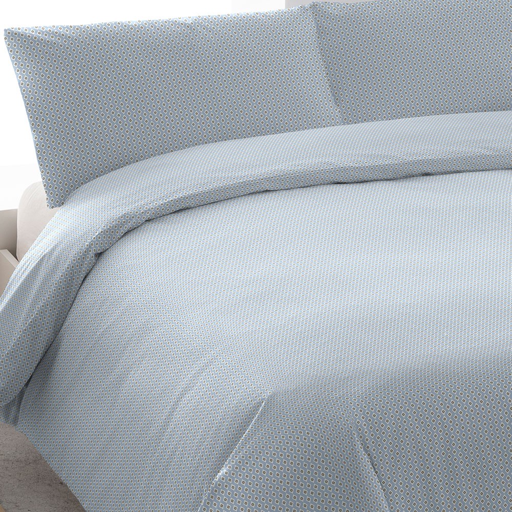 Capa de edredom de algodão índigo vibrante