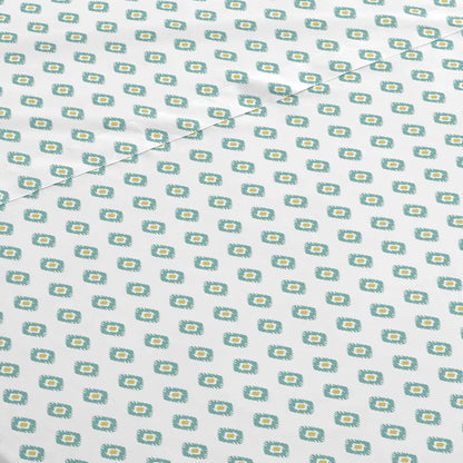 Jogo de lençóis algodão Joy água marinha