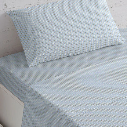 Jogo de lençóis algodão Sassy azul indigo