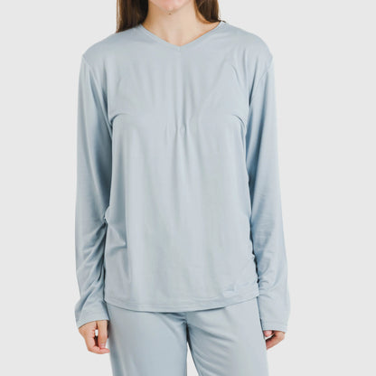 Pijama longo feminino liso e macio