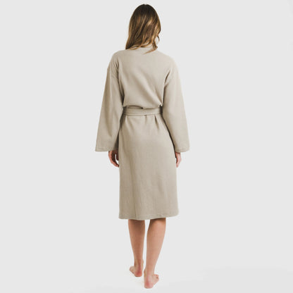 roupão liso com estampa de waffle