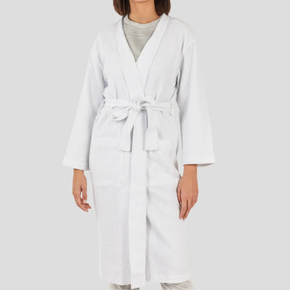 roupão liso com estampa de waffle