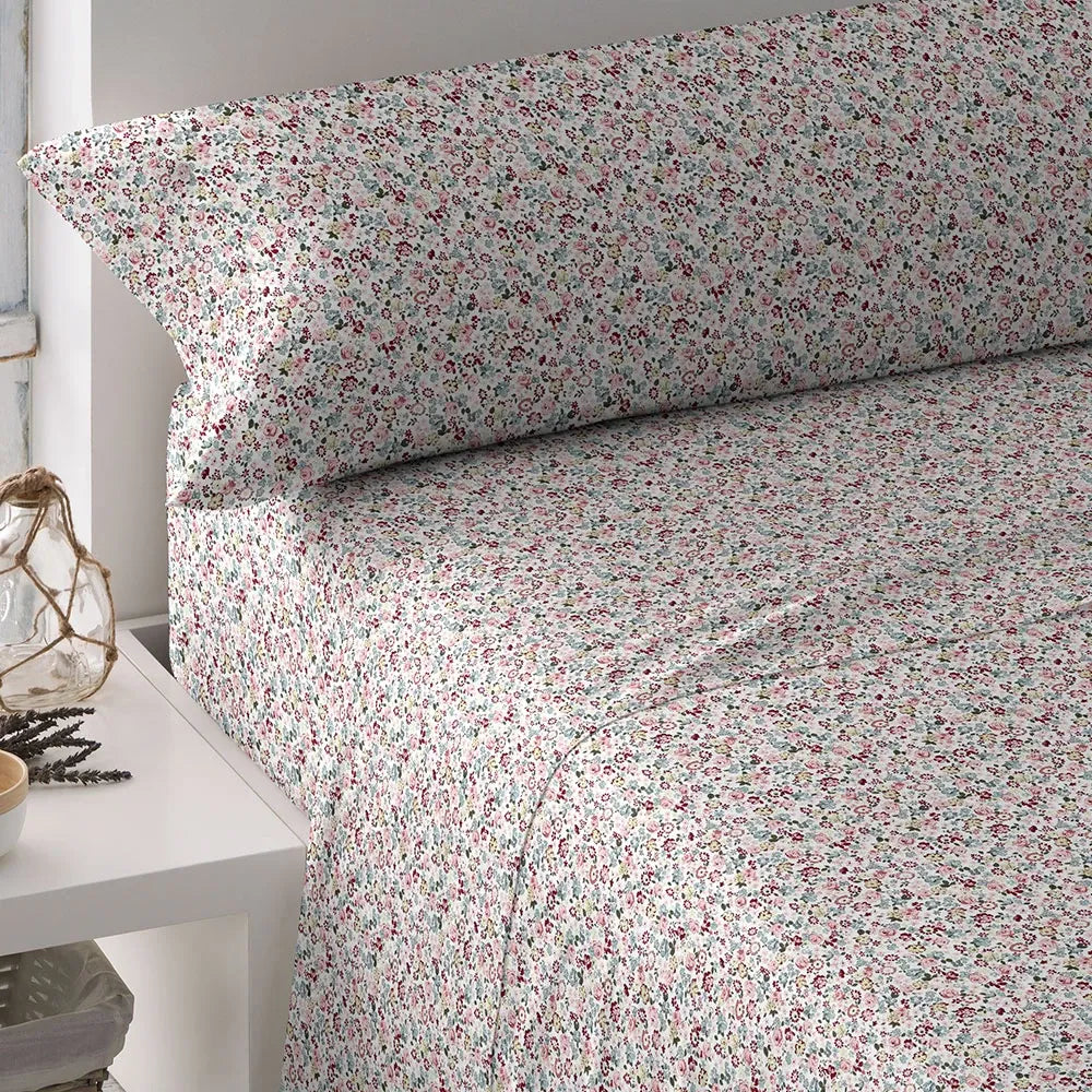 Jogo de lençóis algodão Alda rosa