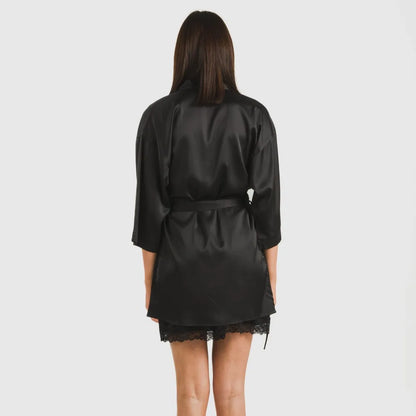 Robe curto feminino de cetim, liso, sexta-feira