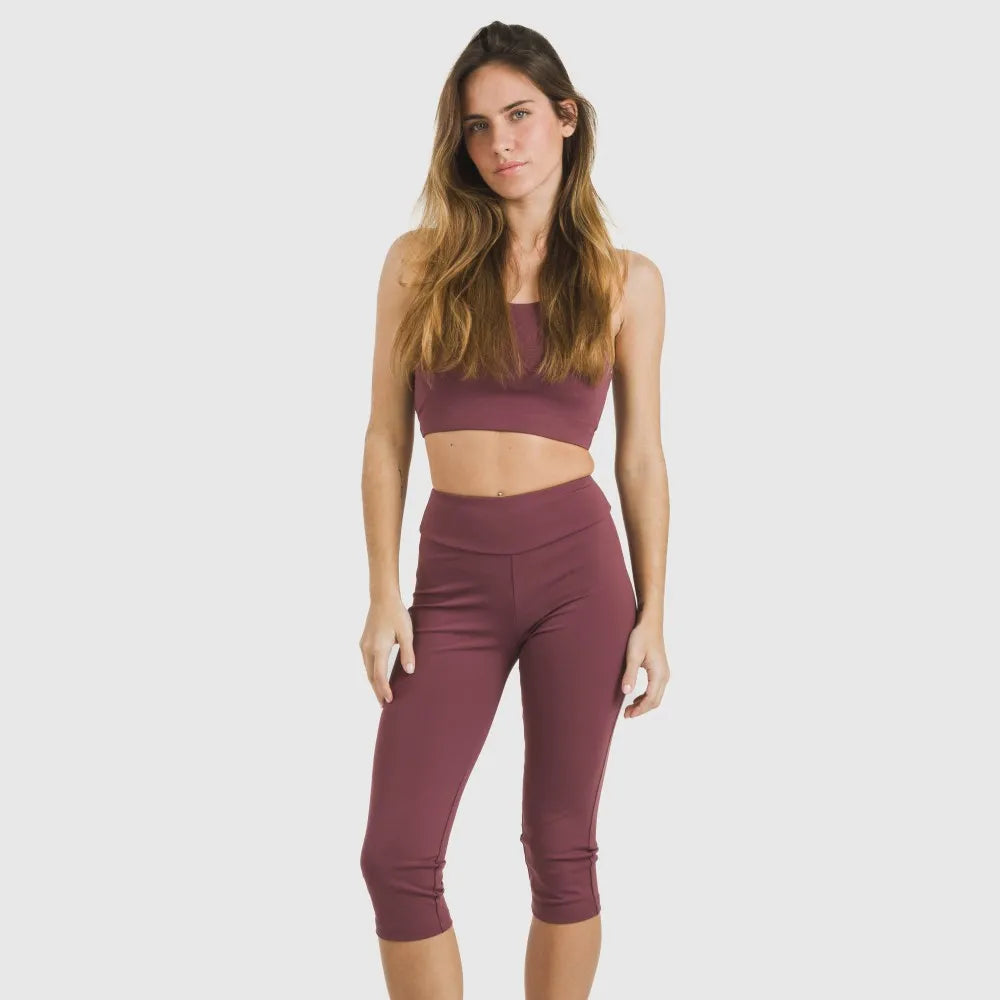 Calça legging midi esportiva técnica Liso