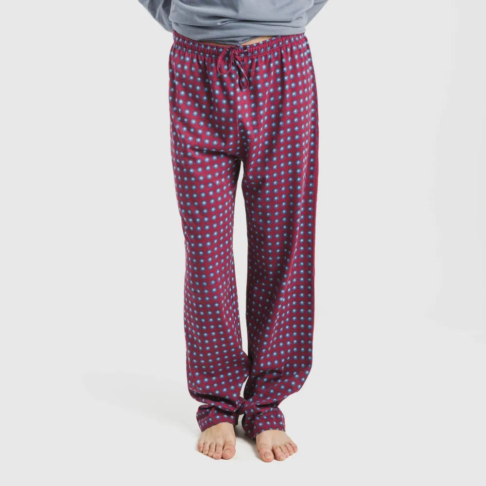 Pijama longo masculino de algodão Gladiolo Indigo