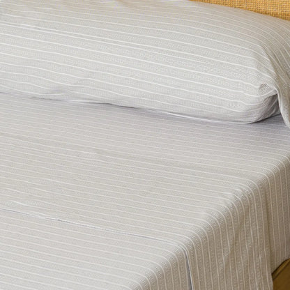 Jogo de lençóis de algodão Sarananda na cor verde sálvia