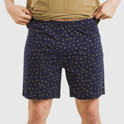 Pijama curto masculino Oggy de algodão, cáqui