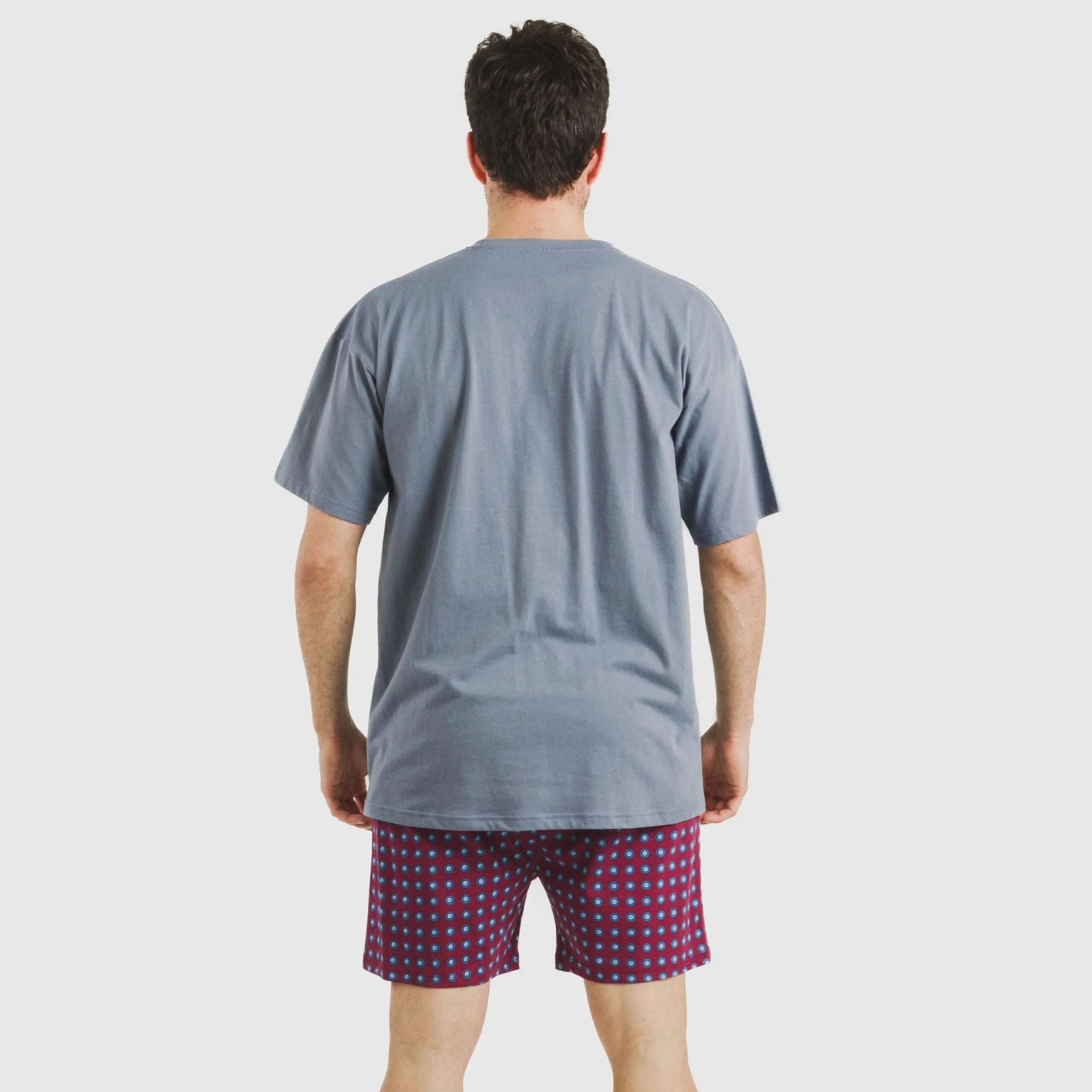 Pijama curto masculino de algodão Gladiolo Indigo