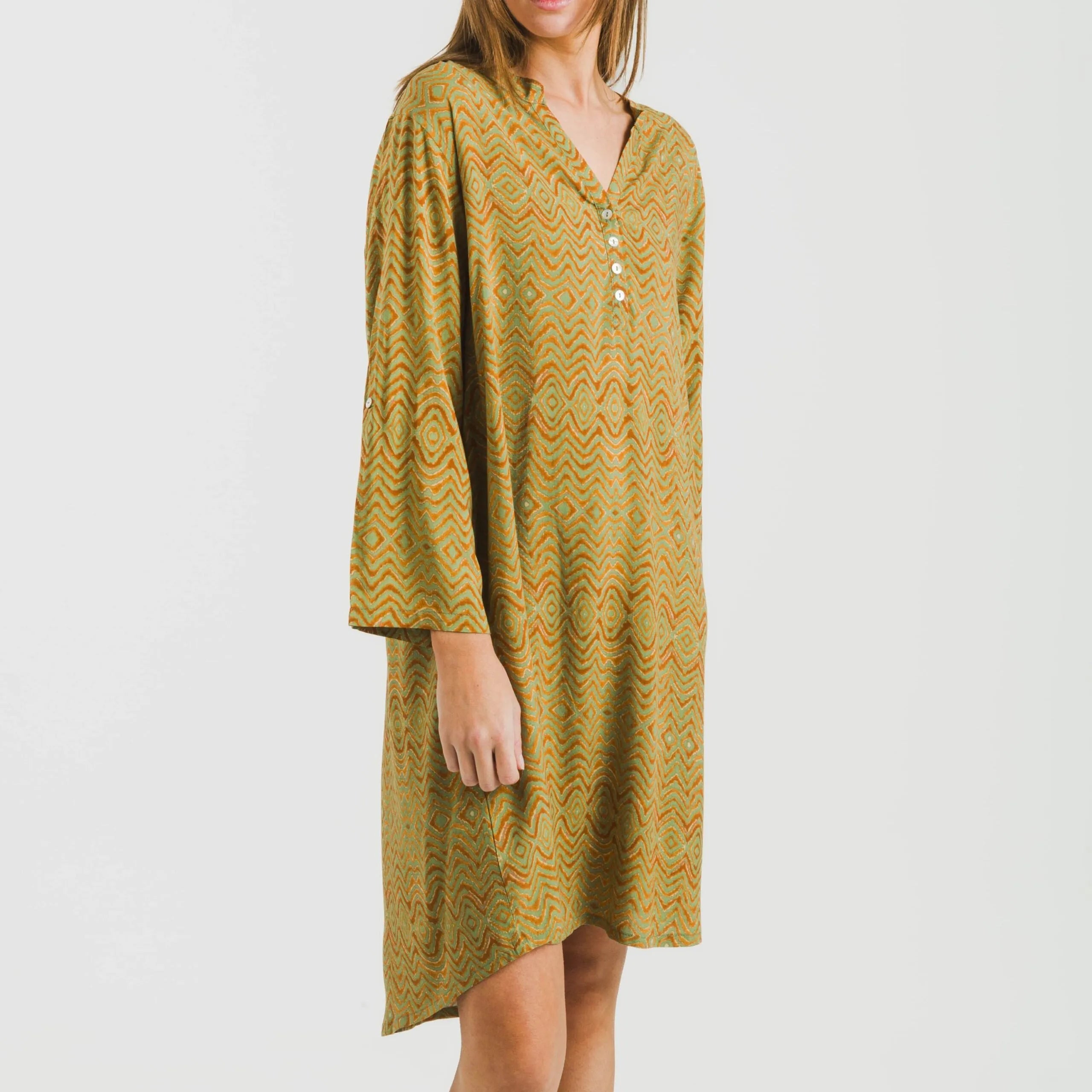 Camisola de caça Silda em viscose verde