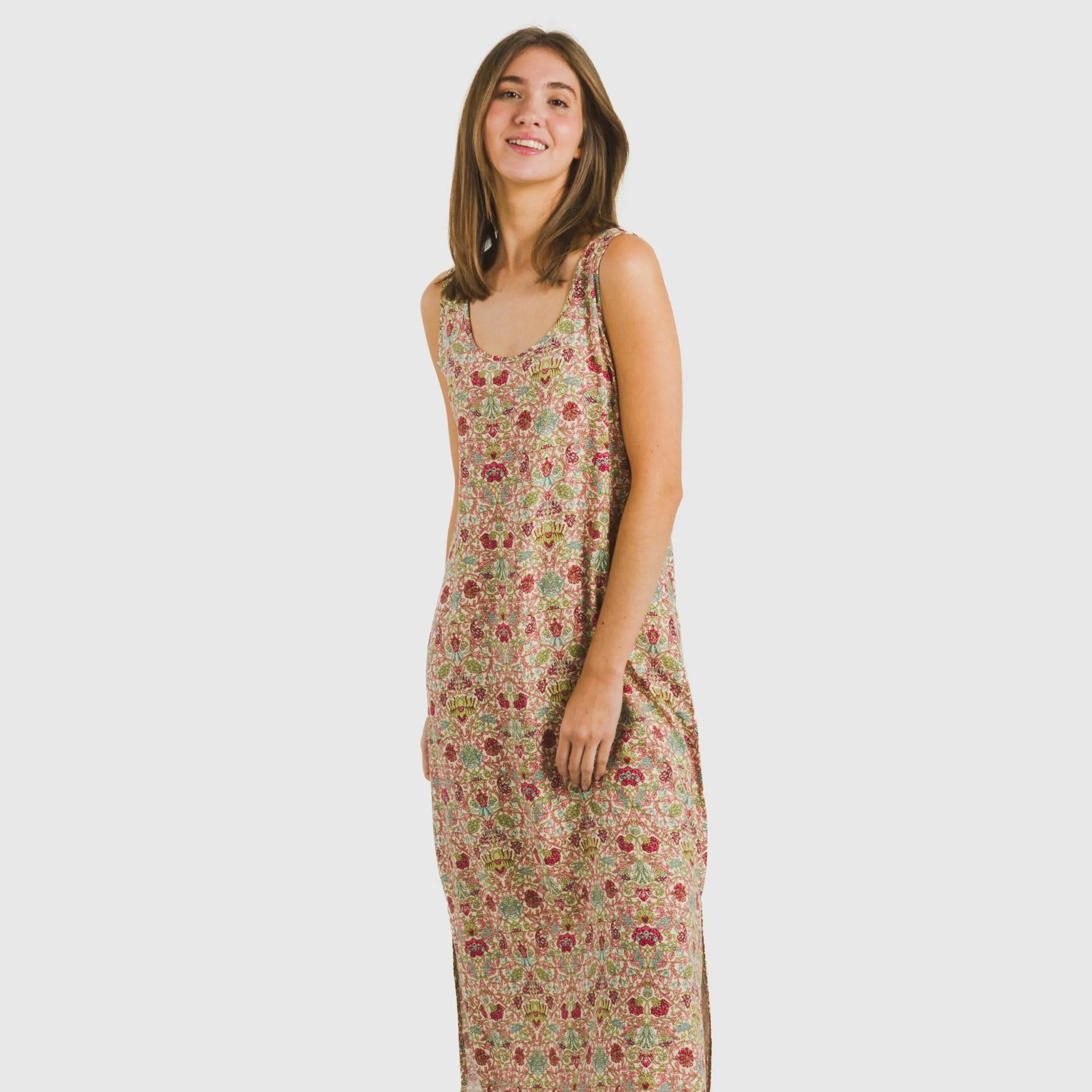 Vestido longo tomara que caia Jessica em viscose