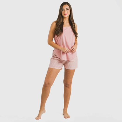 Pijama corto algodón Sassy rosa
