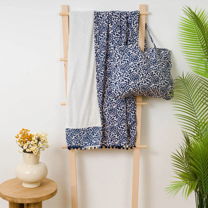 PACOTE DE TOALHA PAREO + BOLSA LATERAL