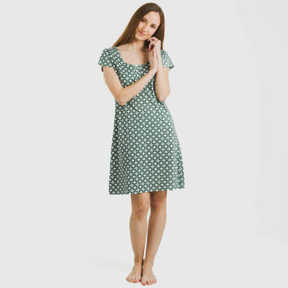 Blusa de algodão Indigo Narcissus