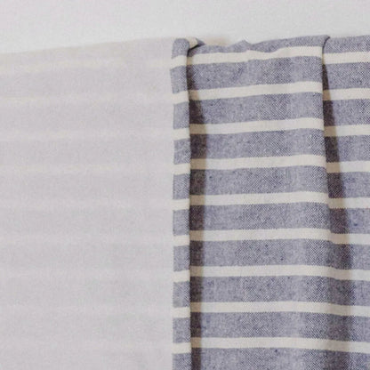 Conjunto de toalha pareô + bolsa de algodão listrada