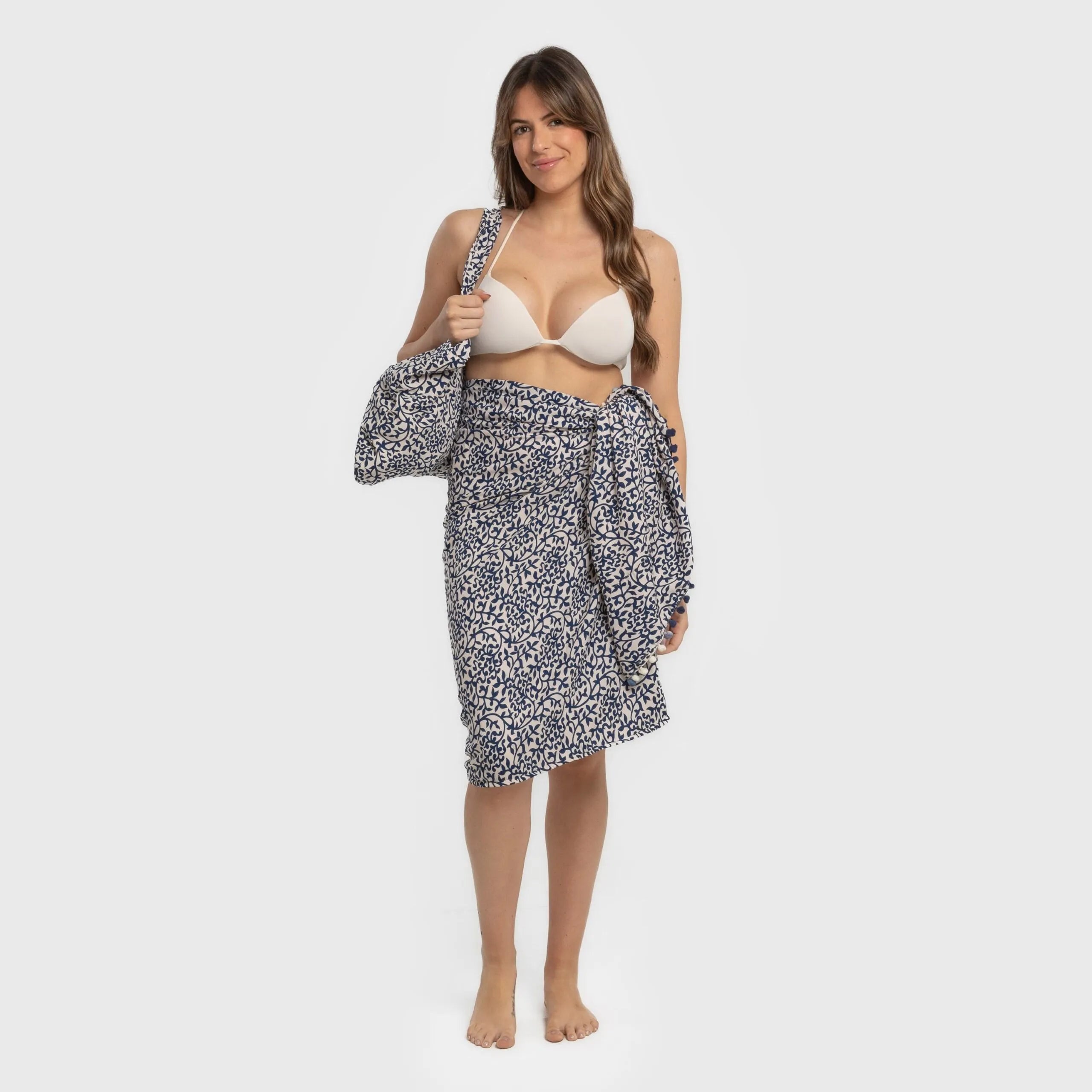 PACOTE DE TOALHA PAREO + BOLSA LATERAL