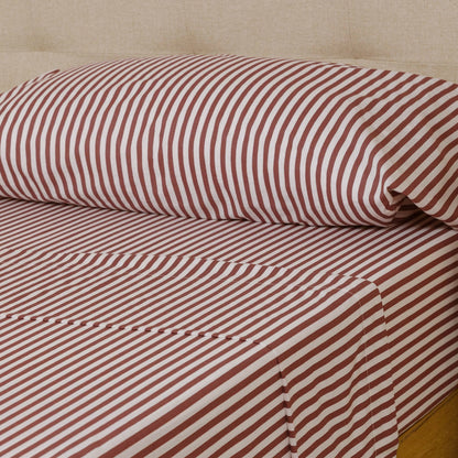 Jogo de lençóis algodão Raya Corina bordeaux