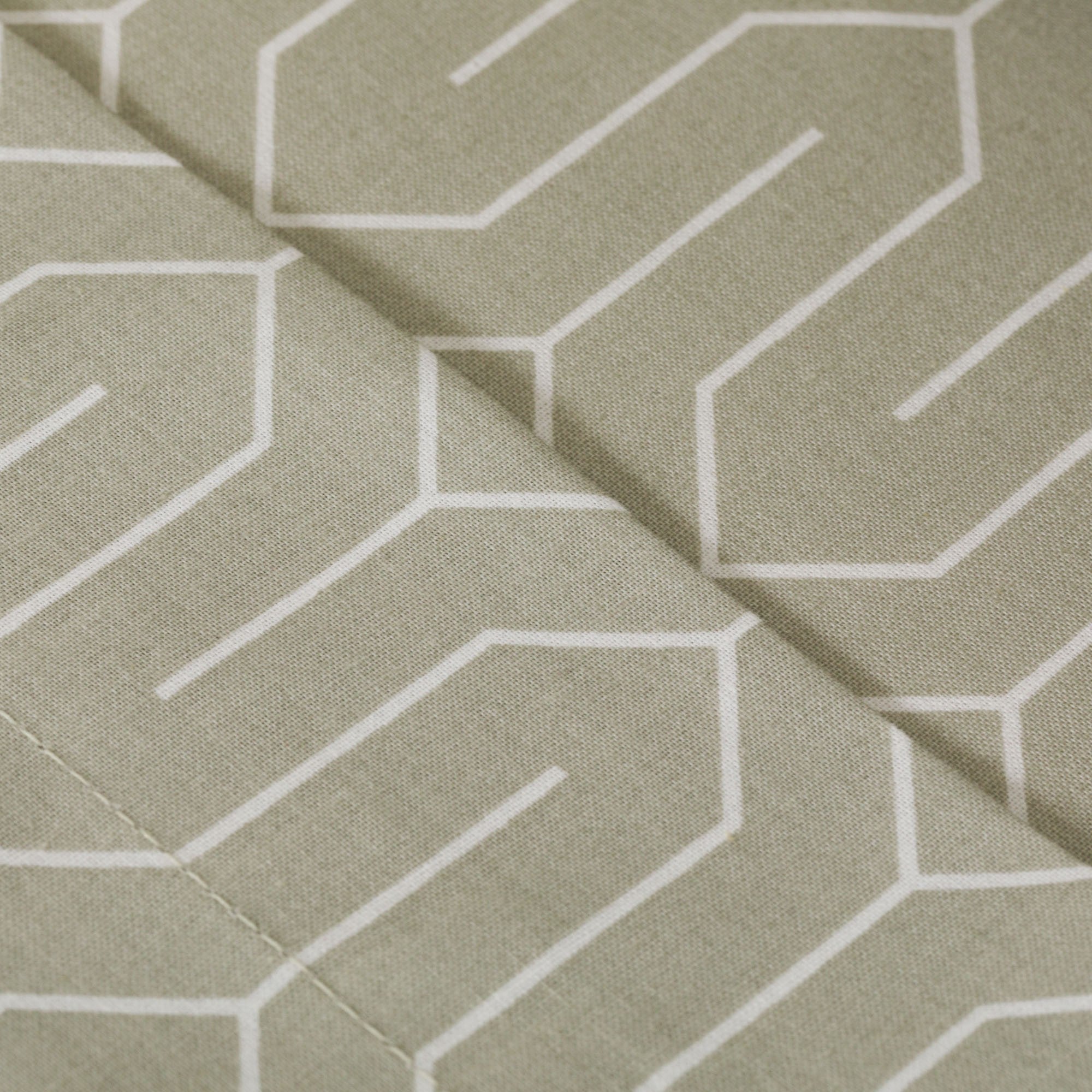 Juego de sábanas algodón percal Yolanda verde