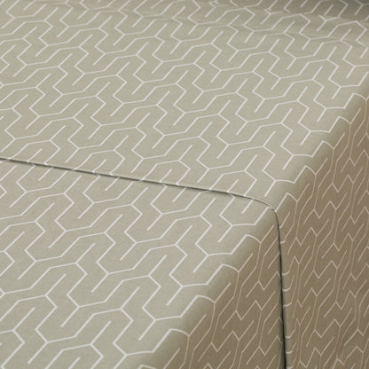 Juego de sábanas algodón percal Yolanda verde