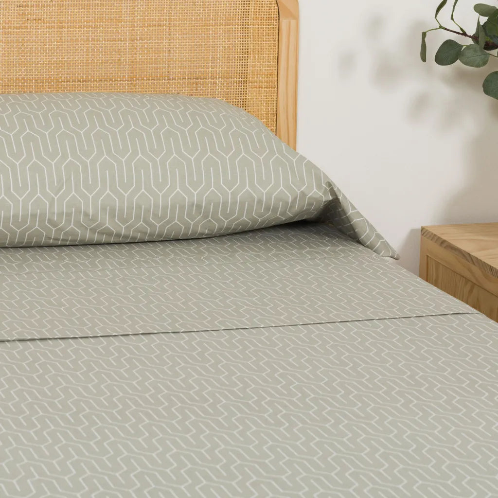 Jogo de lençóis algodão percal Yolanda verde