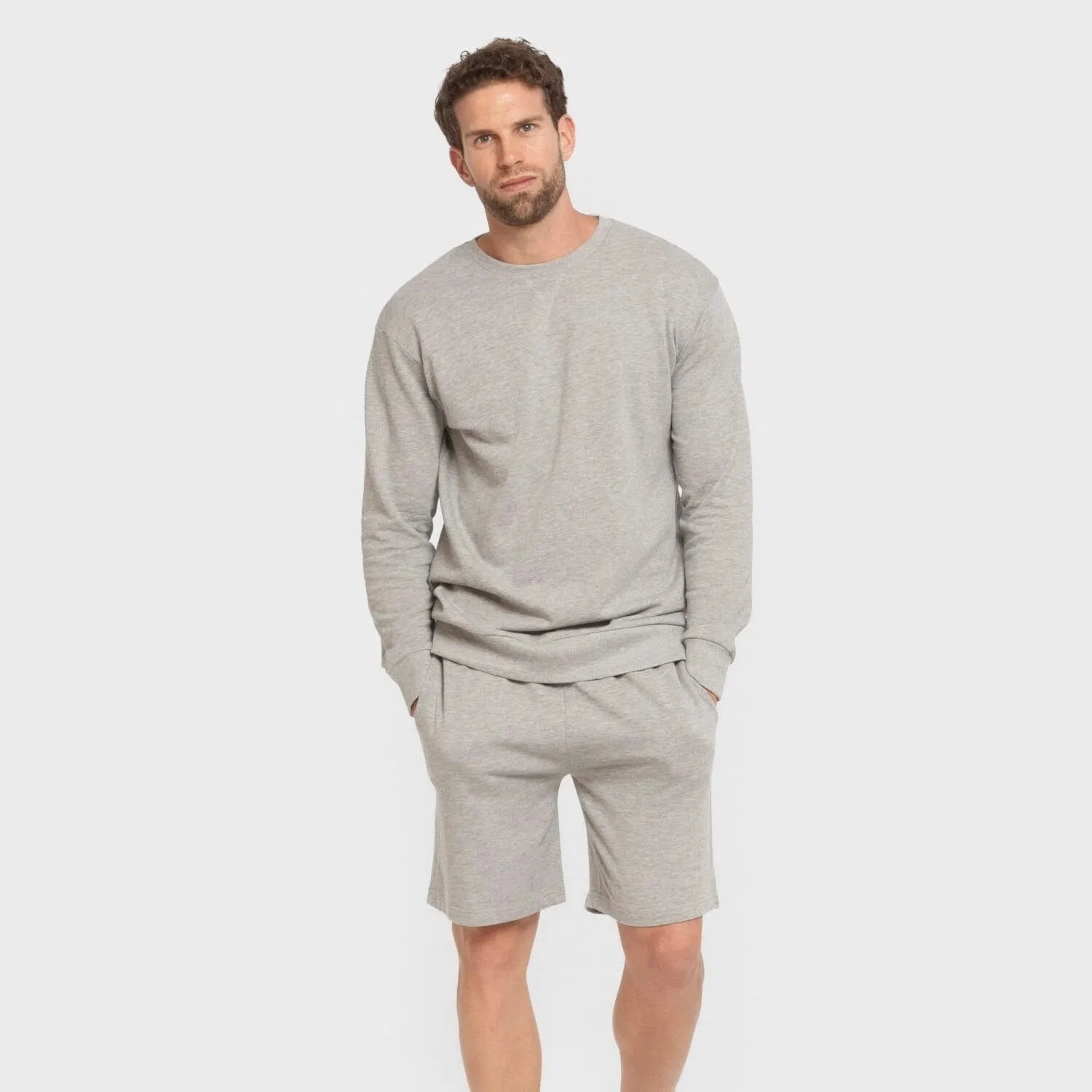 Calções desportivos masculinos básicos e lisos