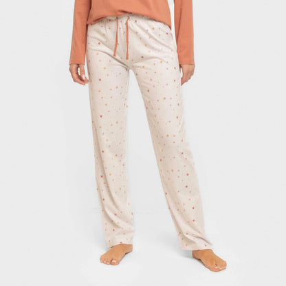 Pijama comprido de algodão Condy, cor ocre - boiler