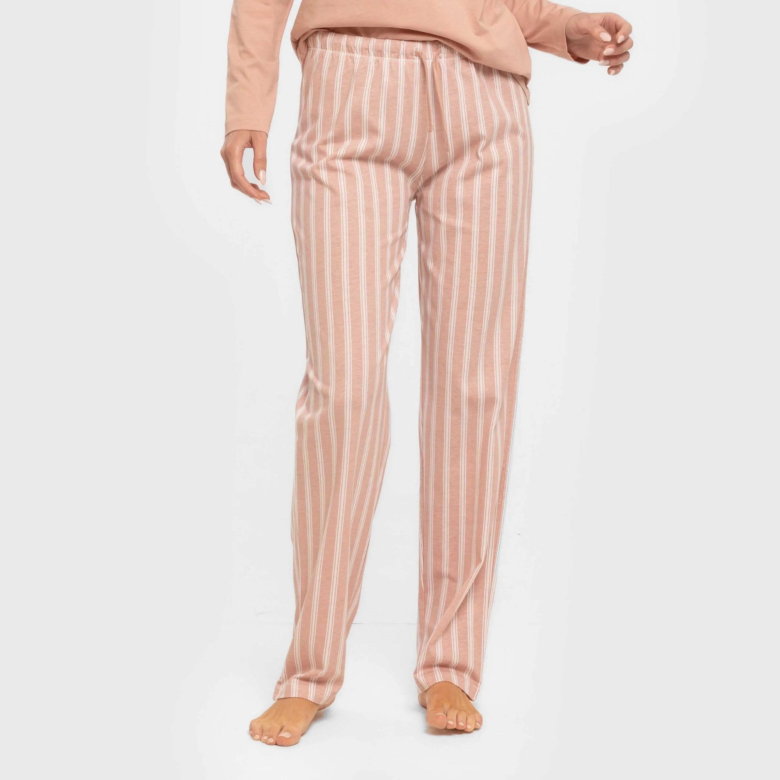 Pijama largo algodón Raya Marsella rosa keike