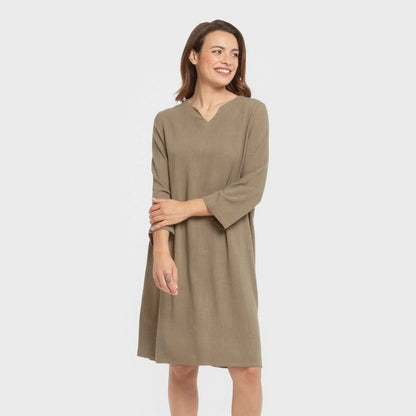 Camisola lisa de linho para mulheres