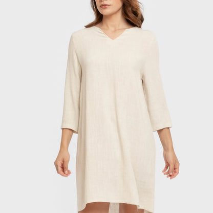 Camisola lisa de linho para mulheres