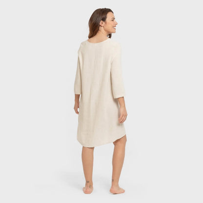 Camisola lisa de linho para mulheres