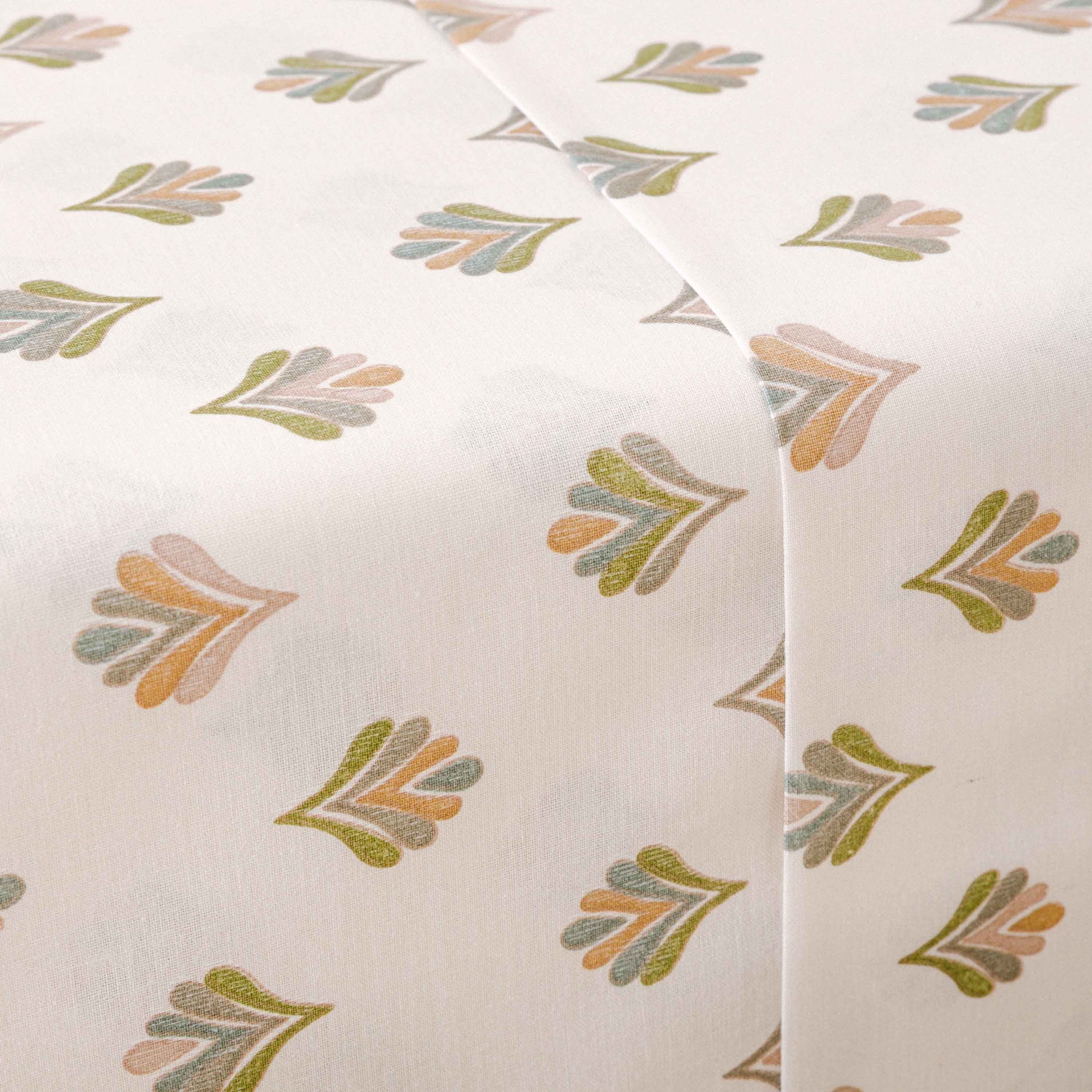 Conjunto de lençóis de algodão verde Alhambra