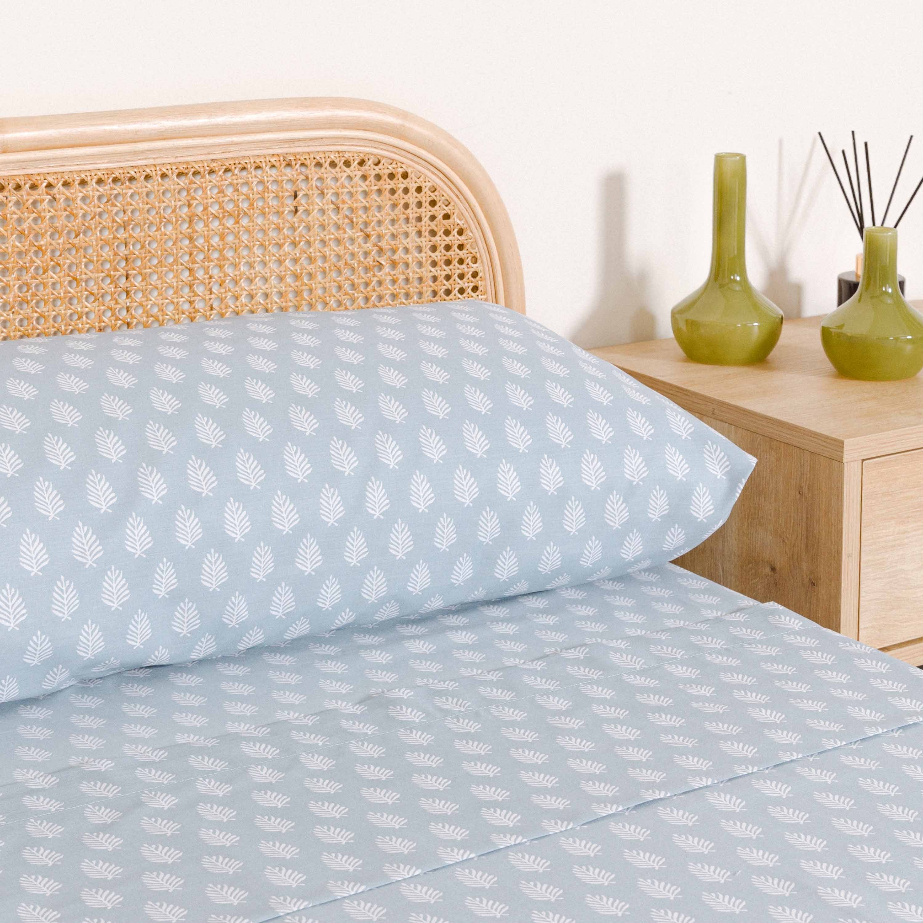 Conjunto de lençóis Soma Aquamarine em algodão percal