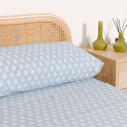 Conjunto de lençóis Soma Aquamarine em algodão percal