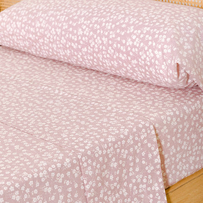 Jogo de lençóis algodão percal Oniris malva