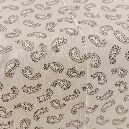 Juego de sábanas algodón Chili verde seco - topo