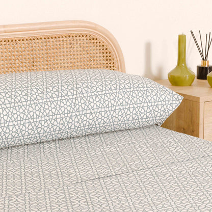 Conjunto de lençóis de algodão índigo Galisteo