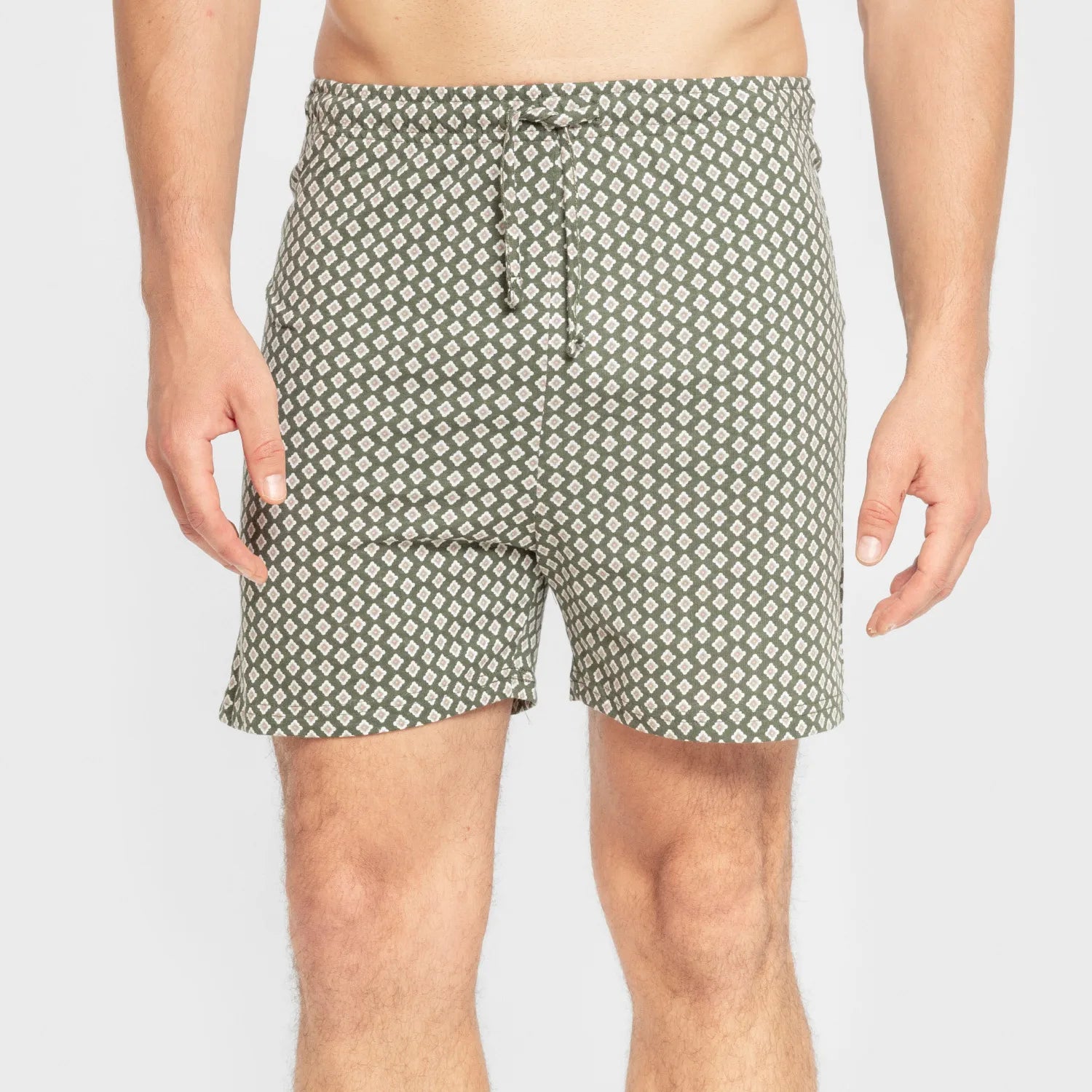 Pijama corto algodón hombre Sassy verde cacería
