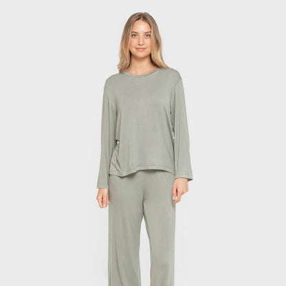 Pijama largo viscosa mujer liso