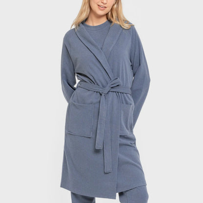 ROBE RIB WIDE LISTRADO SOLTO