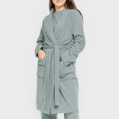 ROBE RIB WIDE LISTRADO SOLTO