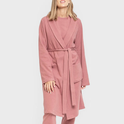 ROBE RIB WIDE LISTRADO SOLTO