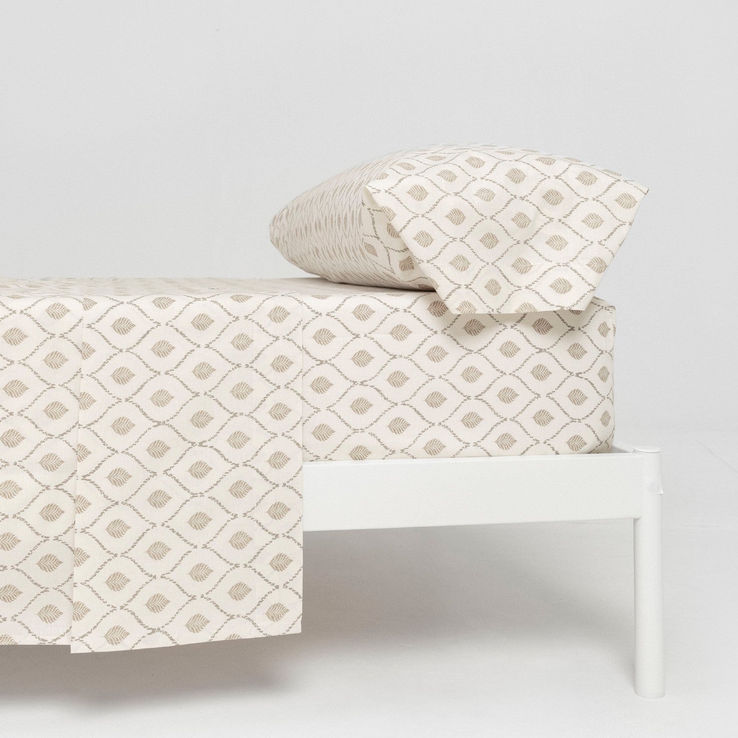 Juego de sábanas algodón Charleston topo