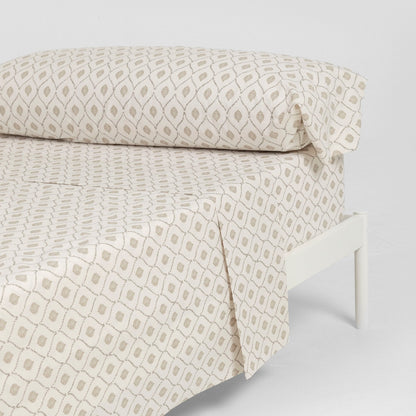 Juego de sábanas algodón Charleston topo