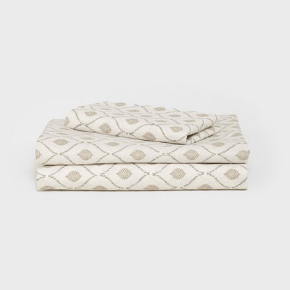 Juego de sábanas algodón Charleston topo