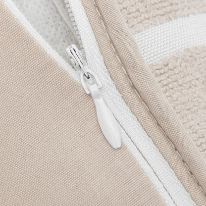 Almofada quadrada Sunnies em chenille jacquard cor taupe - capa + enchimento