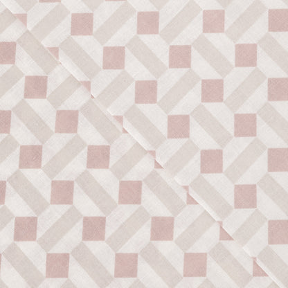 Conjunto de lençóis de algodão keike rosa Enrieta - cinza