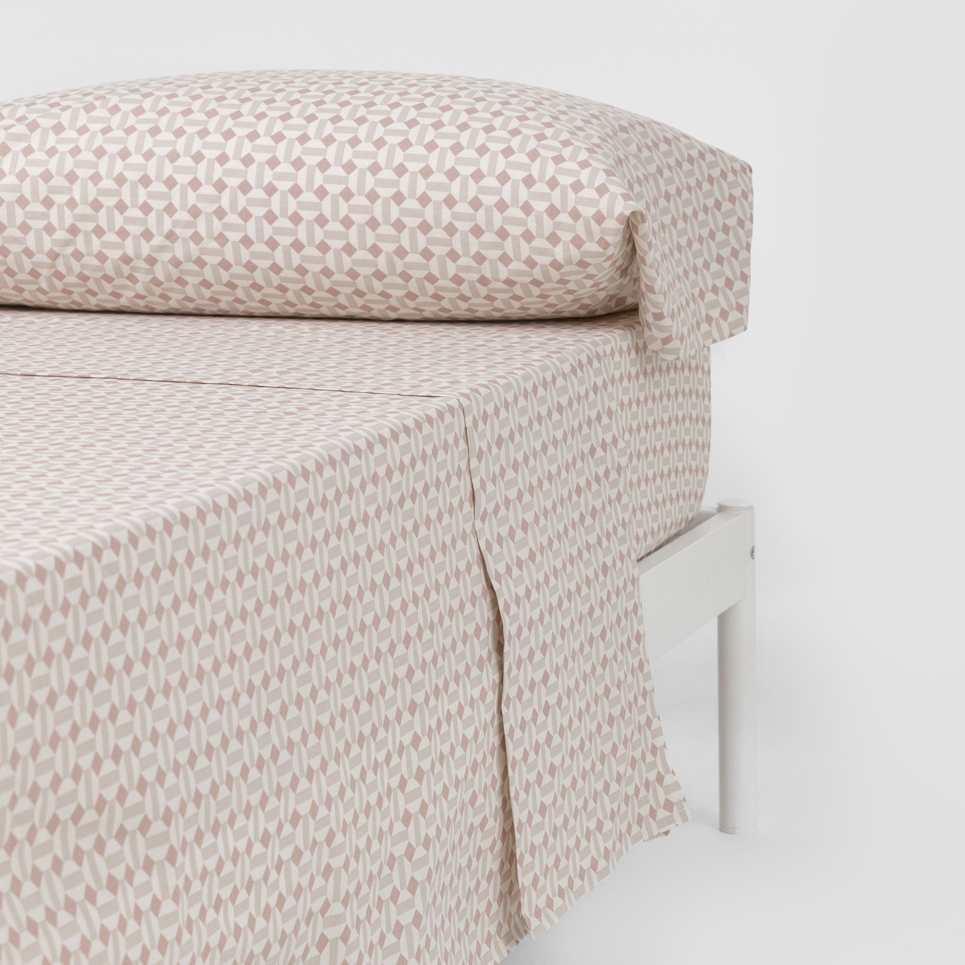 Conjunto de lençóis keike rosa Enrieta - cinza