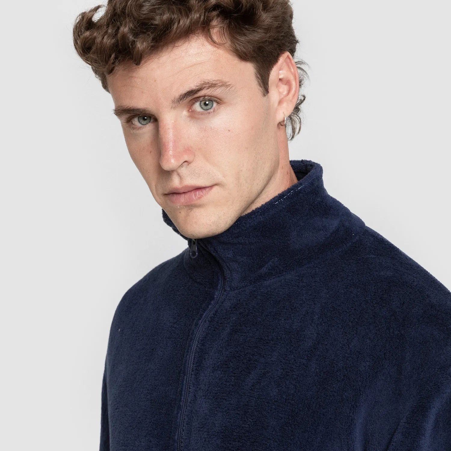 Moletom masculino liso coral